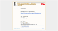 Desktop Screenshot of bip.zsbolechowo.pl